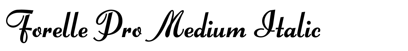 Forelle Pro Medium Italic